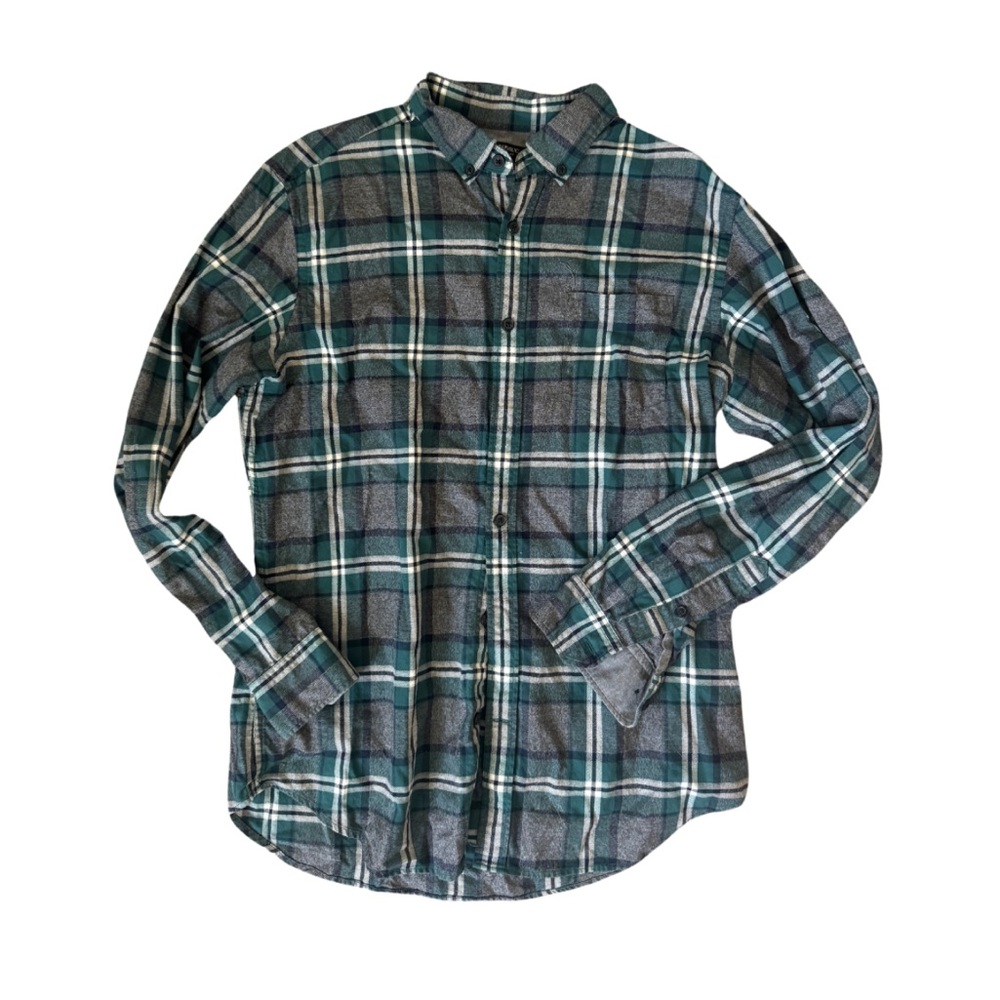 Men's Green Plaid Shirt